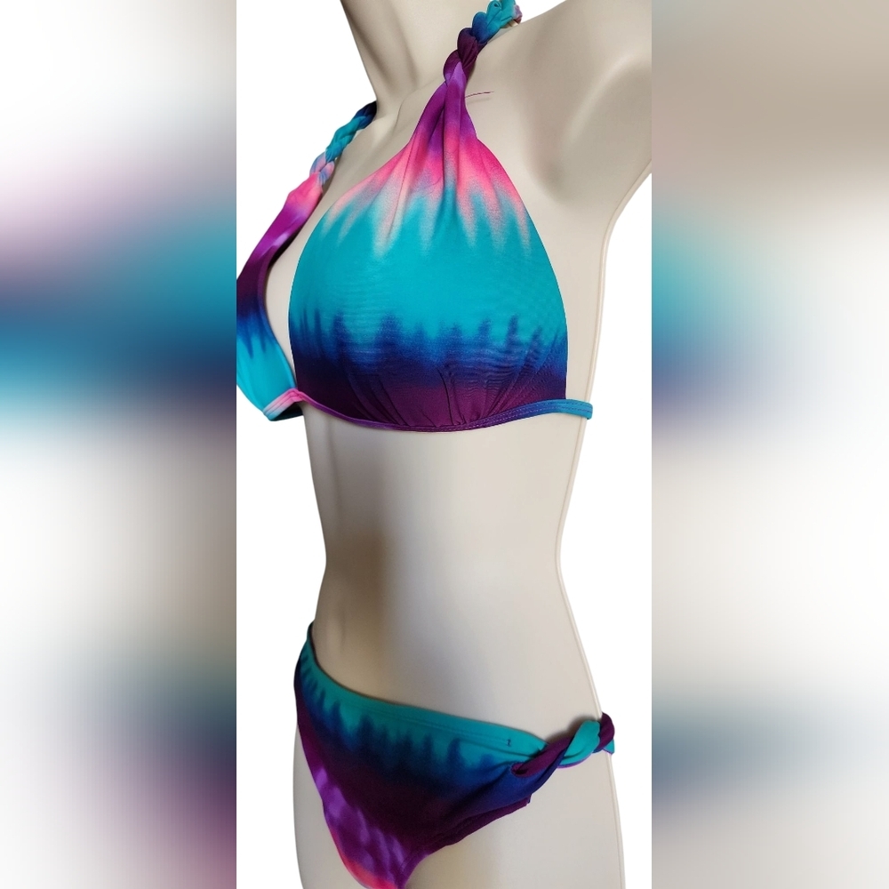 GEORGE Swim Multi-color Tie-Dye Bikini Women's L 12-14
